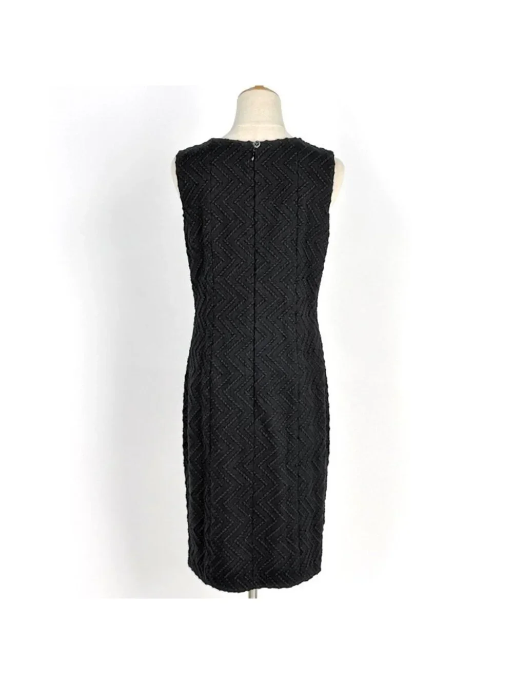 Chanel Sleeveless Dress Long Tight Skirt Wool Black